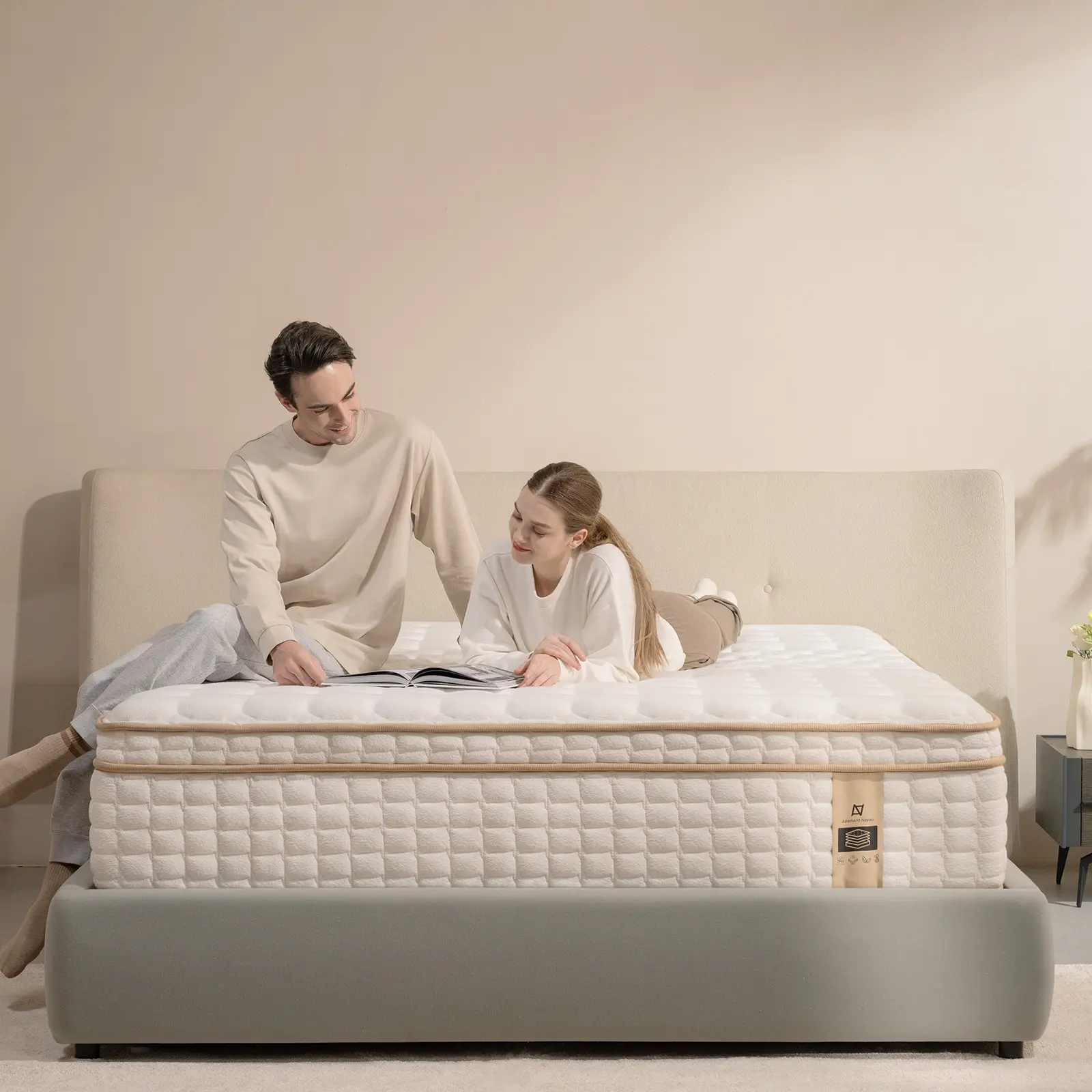 ZYLUMI Queen Size Gel Memory Foam Mattress (10-14 in), Medium Firm Hybrid Bed in a Box for Adults, Ergonomic Targeted Lumbar Support, Pressure Relief, CertiPUR-US Certified Cooling Bedding, Queen Size Mattresses, 10-14 In Gel Foam, Breathable