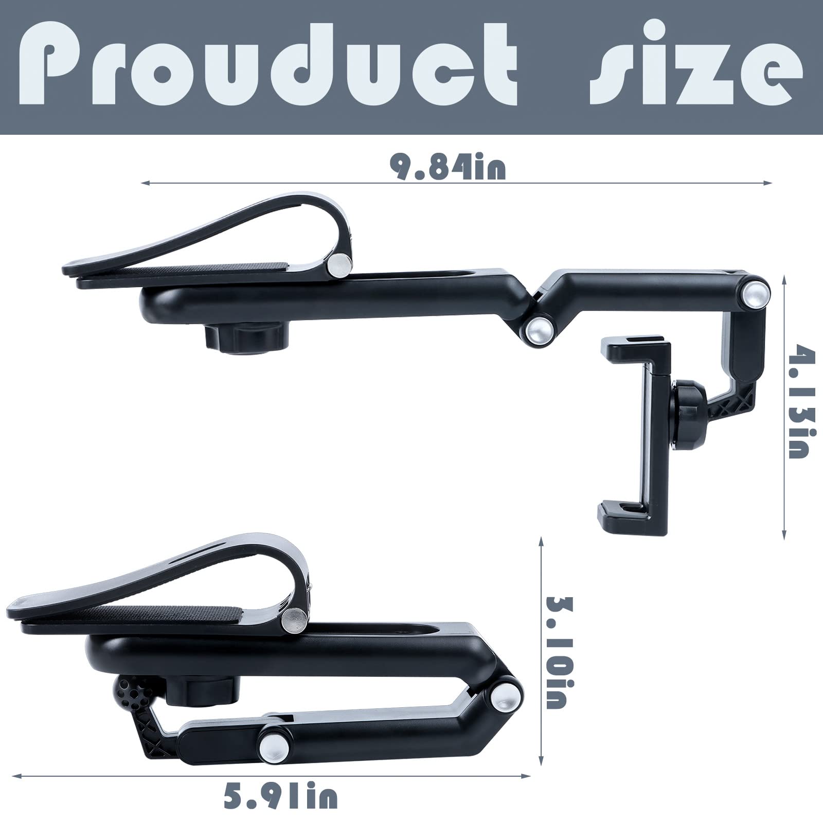 Sunvisor Phone Holder for Car ,360 Phone Holder Rotating Car Clip on Sun Visor Cellphone Holders,Universal 360 Dashboard Phone Holders,Auto Cell Phone Holder for Car Cellphone Automobile Cradles