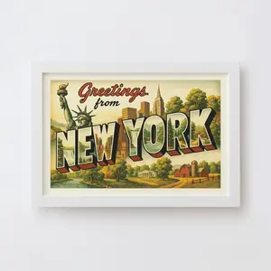 New York Postcard Art Print