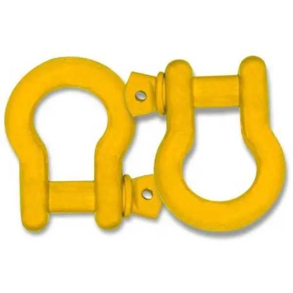 BILLET4X4 4-3/4 TON Powder-Coated 3/4 inch D-Shackles – Safety Yellow (Pair)