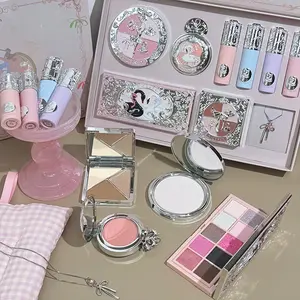 Pink Ballet Makeup Gift Box Powder, Powder Blusher, Lip Mud, Eye Shadow, Face Repair, Makeup Set, Women's Gifts, Makeup Bundle Box
