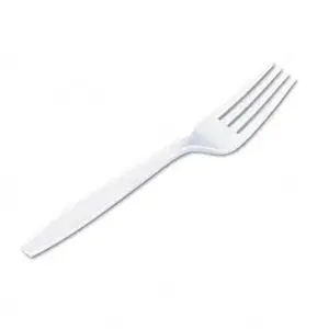 Dixie Plastic Tableware Heavyweight Forks White 1000/Carton