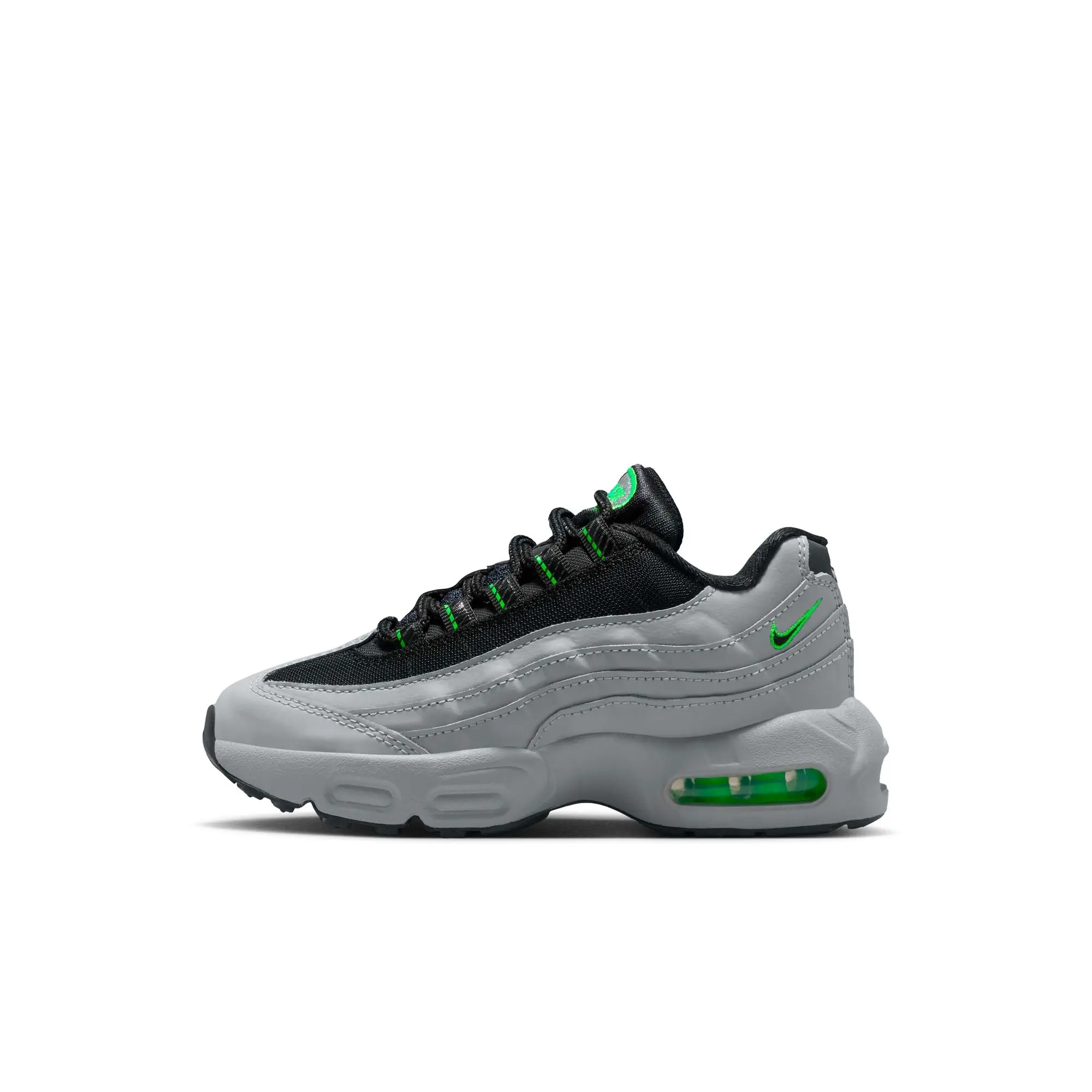NIKE Men's Air Max 95 Recraft Closed Sneaker - Leather/Mesh Athletic Footwear with Max Air Cushioning, Rubber Sole, Lt Smoke Grey (HQ6364-012) for Walking, Running, Walking Shoes, Sports Shoes, Lace-Up, 30-Year Anniversary, Breathable, Casual