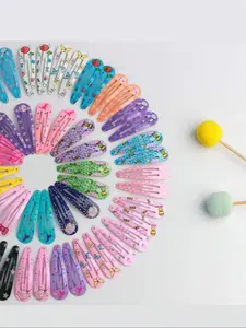 Random Color Cute Colorful Hair Clips, Fashionable Hair Accessories for Women & Girls, Y2K Cartoon Pattern Hair Clips, Suitable for Side Bangs, Flower Hair Clips