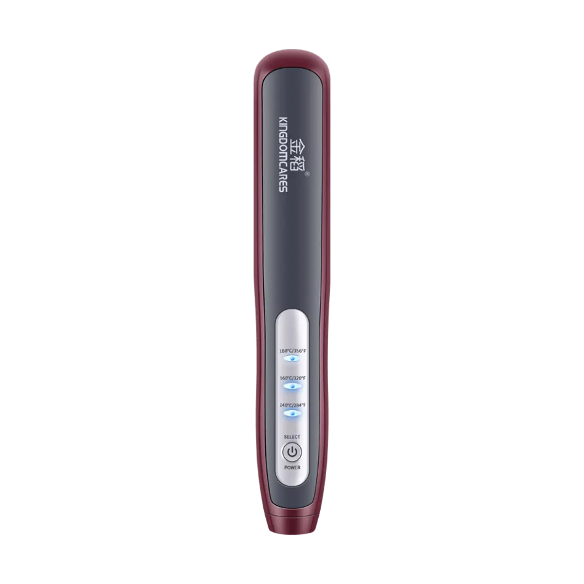 K·SKIN 2-in-1 Hair Straightener & Curler - Mini Lazy Hair Tool KD388B in Burgundy with Multiple Heat Settings