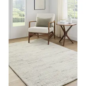 Livabliss Dundee Pure Wool Hand-Tufted Plush Rug - Bohemian Look, Neutral Tones, Tufted Weave, Ideal for Indoor Use