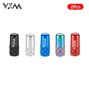 2-Pack Presta Valve Caps, Aluminum Alloy Road MTB Bicycle Tire Covers Protector, French Dustproof Tyre Protectors, Bicycle Parts