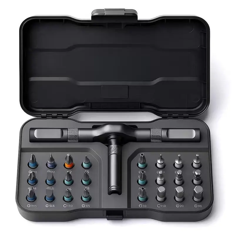 Ratchet Screwdriver Set, 24-In-1 Magnetic Drill Bit Kit, DIY Home Repair Tool Box, Detachable T-Handle, Men's Gift, Multi-Functional Screwdriver, Magnetic Precision Screwdriver, Screwdriver Bits, Magnetic Screwdriver Tools, Multipurpose Screwdriver
