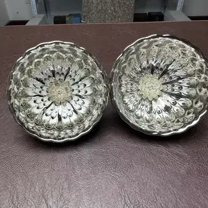 Good Luck Double Cup with Handmade Lotus Carving