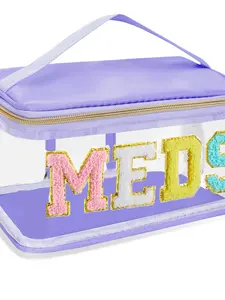 Stitching Storage Bag PVC Transparent Letter Makeup Bag Transparent Vanity Bag Clear Cosmetic Bag Cosmetic Pouch Travel Wash Kit Large Capacity Essential for Outdoors Women's Best Gift