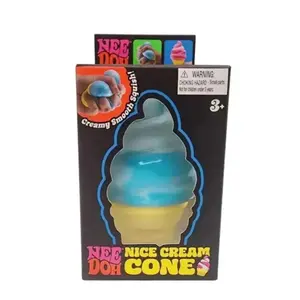 Creamy Smooth Ice Cream Cone Squishy - Portable Sensory Fidget Toy for Anxiety Relief