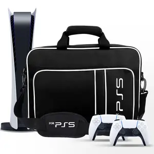 Portable Travel Case for PS5 Console, Protective Bag for Playstation 5 Disc & Digital Version, Fits Controllers, Headset and Game Accessories