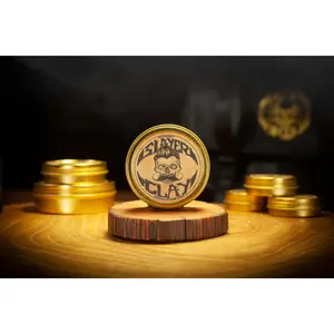 Hair Clay For Men - Slayer Clay Organic Medium Hold 2 Ounce Tin - Shine Free & Non Greasy -  Mens Hair Product With Bentonite