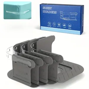 4-Pack Bed Sheet Holders, Heavy-Duty PP Plastic, Adjustable Corner Grips, Fits All Mattresses, Wrinkle-Free, Easy Install, Mixed Colors