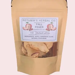 Fall Fever Simmer Pot Mix | Herbal Simmer Pot Kit | Organic Stovetop Potpourri | Christmas Gift, Gift Ideas | Non-Toxic Aroma | Room Freshener pots Fragrance Scent