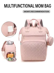 Diaper Bag Backpack, Travel Large Baby Diaper Bag with Changing Pad, Waterproof Baby Bags, Unisex with Pacifier Case, Stroller Straps