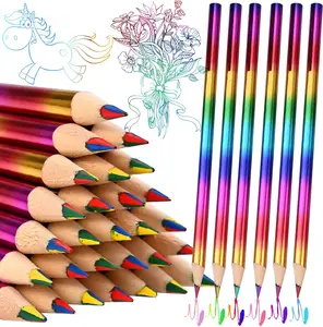 40Pcs Party Favors Rainbow Pencils, Back to School Supplies for Teens, 4 in 1 Colored Pencils , Goodie Bags Stuffers, Classroom Gifts - Home Improvement.