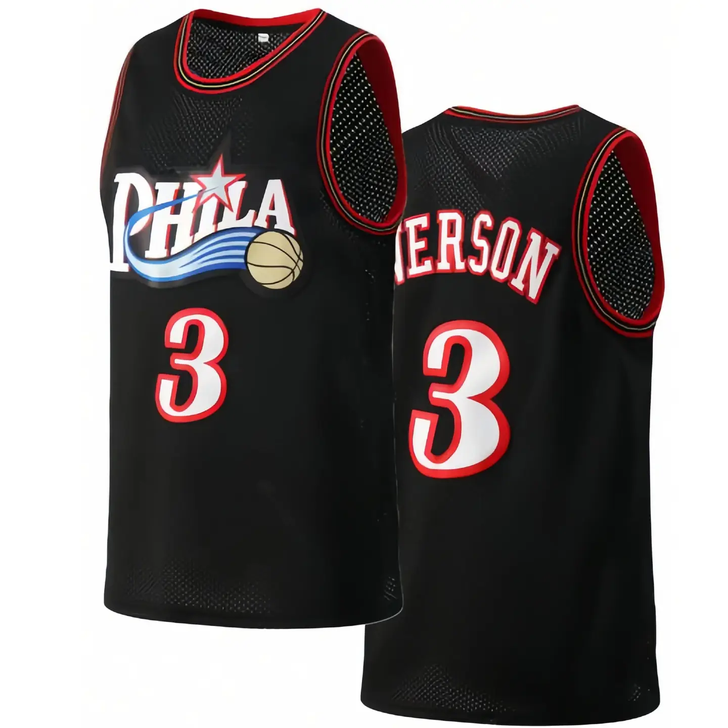 Atonmore Men's Basketball Jersey - 3 Black, Embroidered & Stitched Basketball Vest, Sleeveless Sports Top shore outfits Quality Athlete Detailed Durability baseball drip baseball stuff heated rivalry jersey