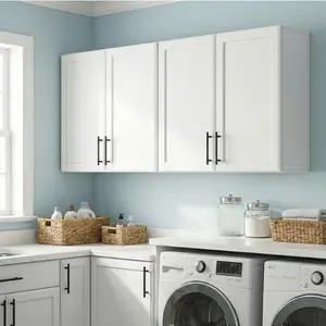 Wall Mounted Cabinet with Adjustable Shelf - Floating Hanging Bathroom Organizer Storage, Storage Shelf Organizer for Laundry Room, Kitchen