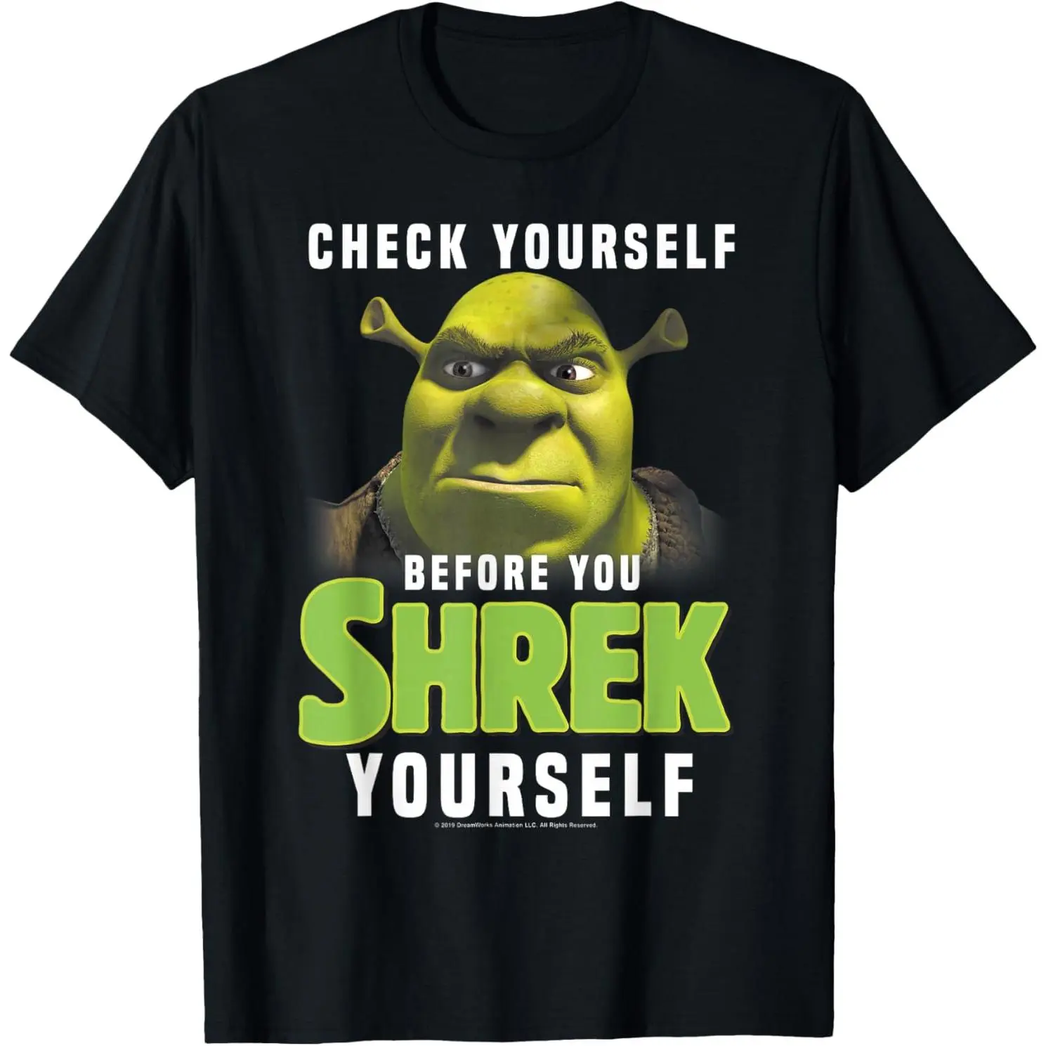 Shrek Check Yourself Before You Shrek Yourself T-Shirt Graphic Tee