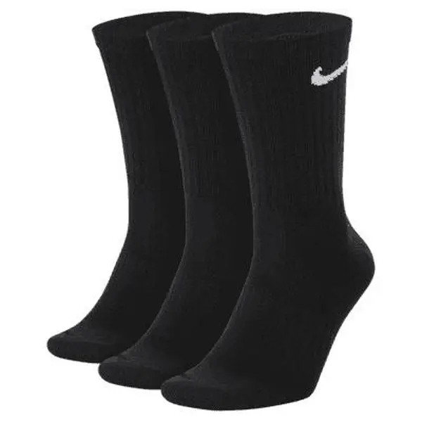 Nike Unisex Adult Everyday Lightweight Crew Socks DI-FIT Cushioned Training Socks (3-PACK),Mens and Womens Breathable Athletic Training Running Socks