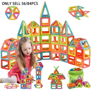 Kids Creative Magnetic Building Blocks Toy Set, Magnetic Building Tiles, Magnetic Construction Set, DIY Unusual Design Kit, Educational Playset for Children Ages 3+, Perfect Gift Idea