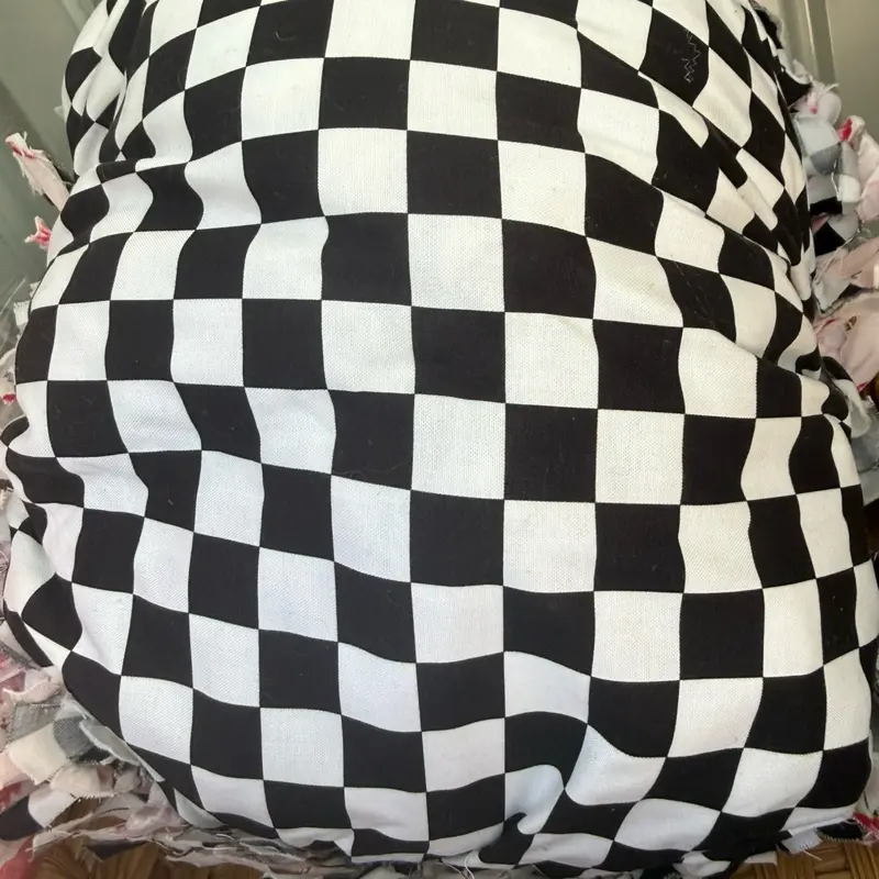 Homemade Throw Pillow, Strawberry & Checker Pattern Decorative Cushion for Living Room Sofa