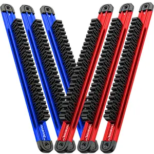 6-Piece Magnetic Screwdriver Organizer and Wrench Organizer, 14-Slot Screwdriver and Wrench Holder, Magnetic Aluminum Rail Tool Organizer for Tool Box Drawer Wall-Mount Storage(Tools not Included)