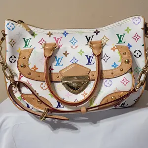 Pre-owned Louis Vuitton canvas Shoulder Bags Preowned Multicolor white Rita GM Shoulder bag