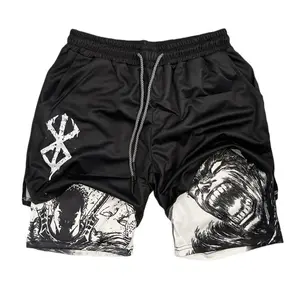 Berserk Performance Shorts Summer Double Layer Beach Pants Fitness Training Pant Sports