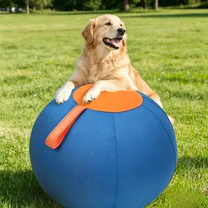 Dog Herding Ball with Handle, Large Interactive Dog Toys for Medium Large Dogs, Durable Herding Ball for Australian Shepherds, Golden Retrievers, Border Collies, Outdoor Exercise & Training