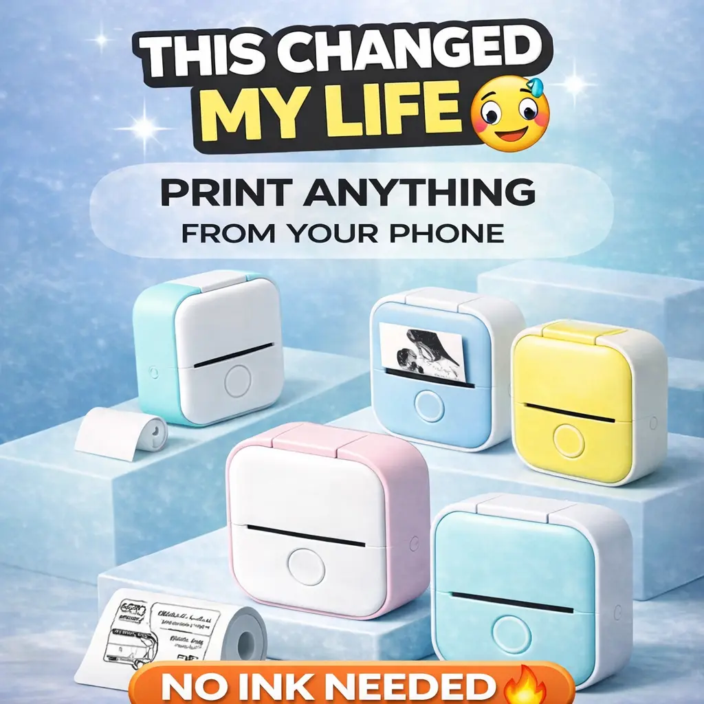 “Mini Pocket Printer – Print Anything Instantly From Your Phone (No Ink Needed)”