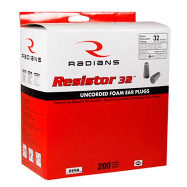 Radians Radians-FP8000I Radians Foam Earplugs 200 Pairs NRR 32