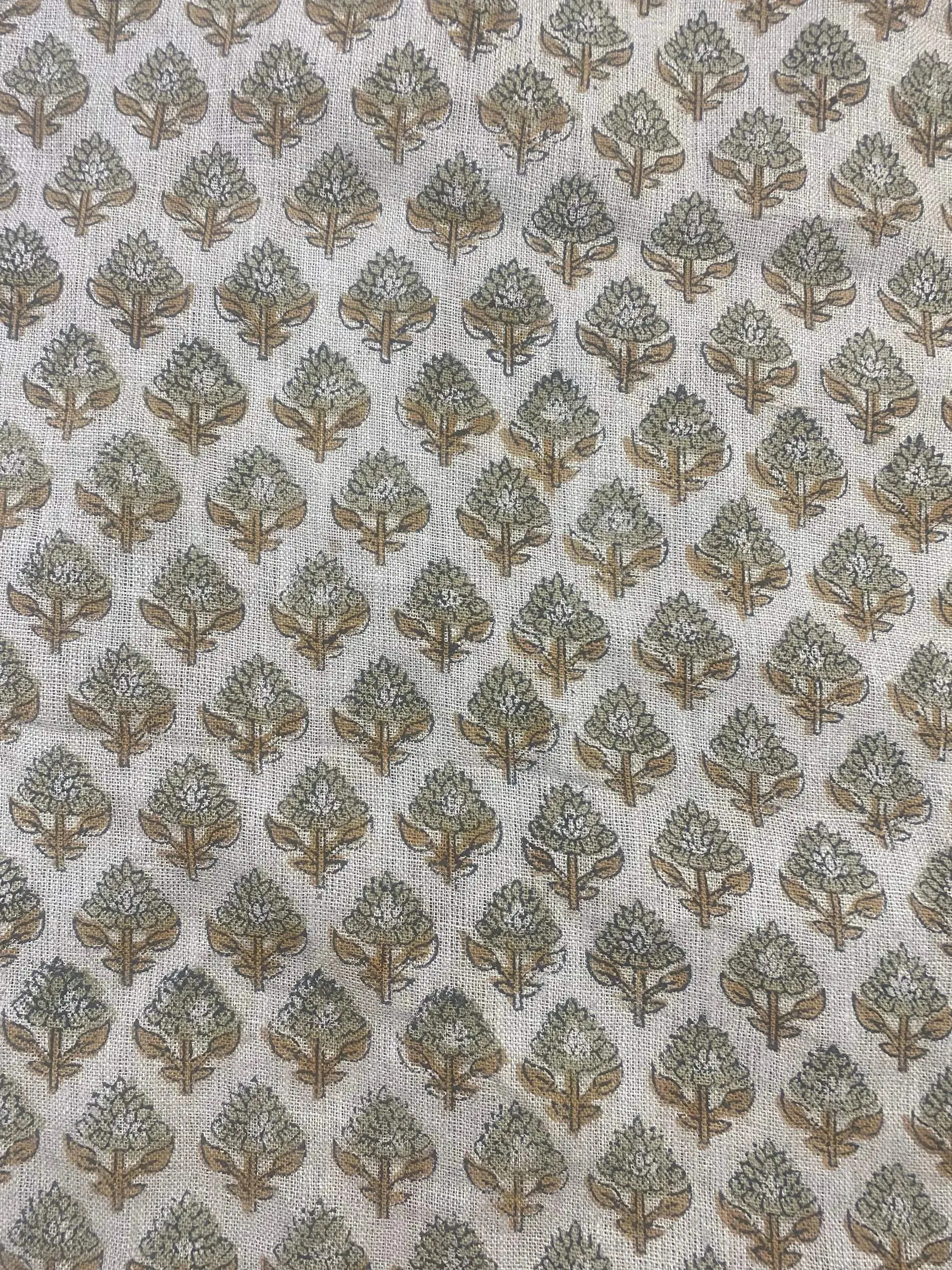 Orla Hand Block Linen Fabric