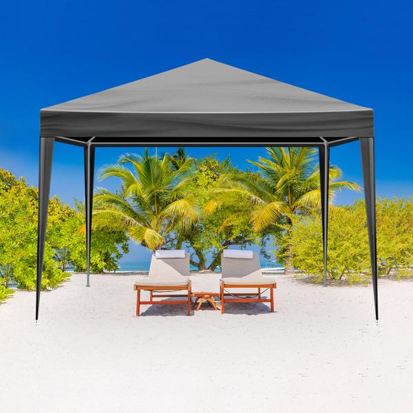 Black 10'x10' Waterproof Canopy Gazebo, Heavy Duty Outdoor Patio Party Tent for Wedding, BBQ, Catering & Backyard Events Black 10'x10' Waterproof Canopy Gazebo, Heavy Duty Outdoor Patio Party Tent for Wedding, BBQ, Catering & Backyard Events