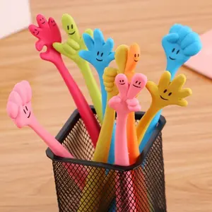 MUNBYN  10Pcs Silicone Cartoon Ballpoint Pens Assorted Amusing Student Writing Pens Bendable Novelty Stationery Gift for Office and School Use