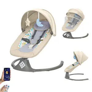 Electric Baby Swing for Infants to Toddler Portable Infant Swing with Remote Control 5 Speeds 3 Point Harness for Baby Boy Girl Unisex Auto-rocking Music Timer Foldable electric bouncer portable swing electric baby bassinet 5-point harness