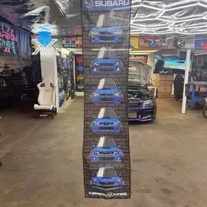 wrx sti generation flag tapestry automotive banner