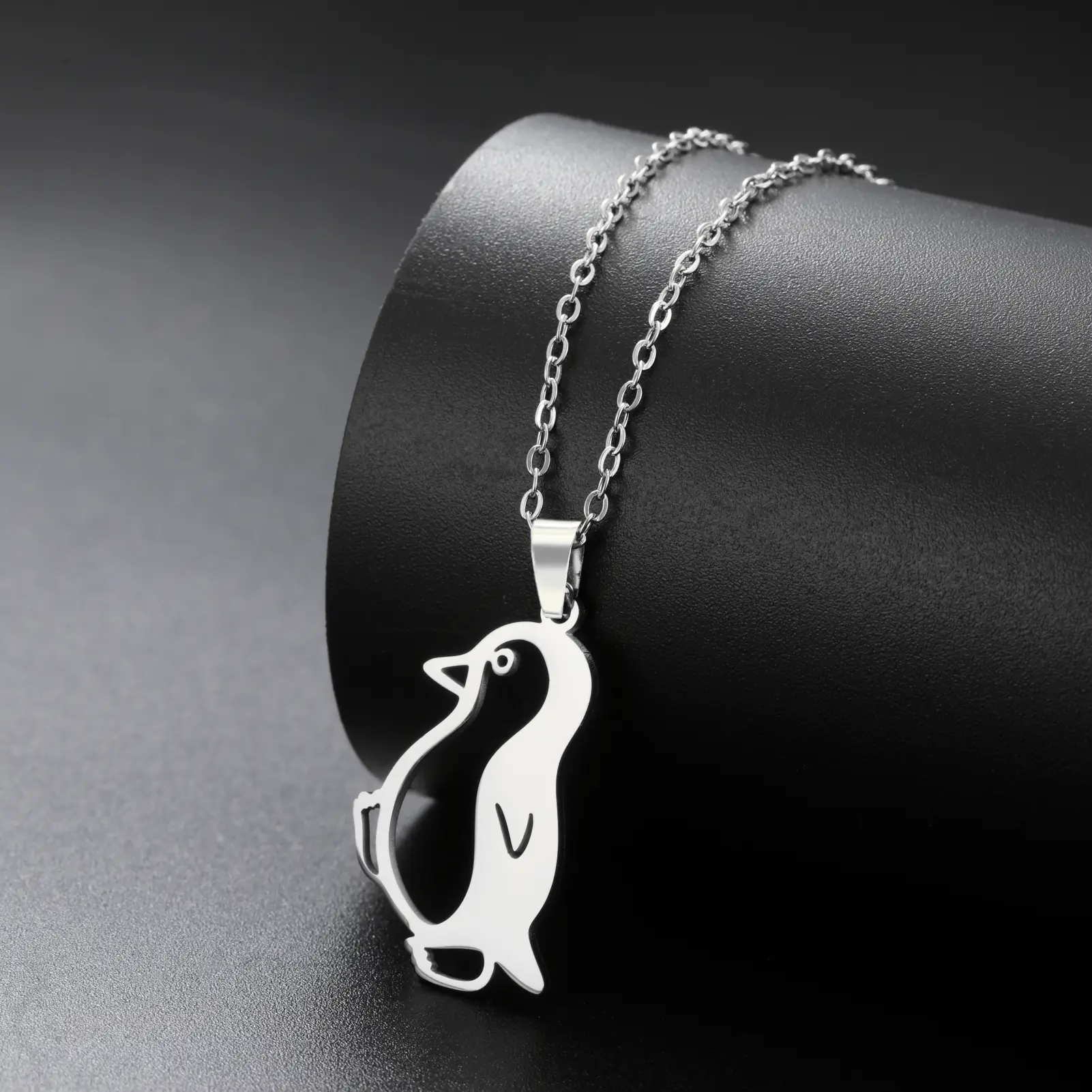 Cazador Walking Penguin Women's Necklace Cute Stainless Steel Animal Neck Chain Birthday Valentine Gift 2026 Jewelry New Trendy