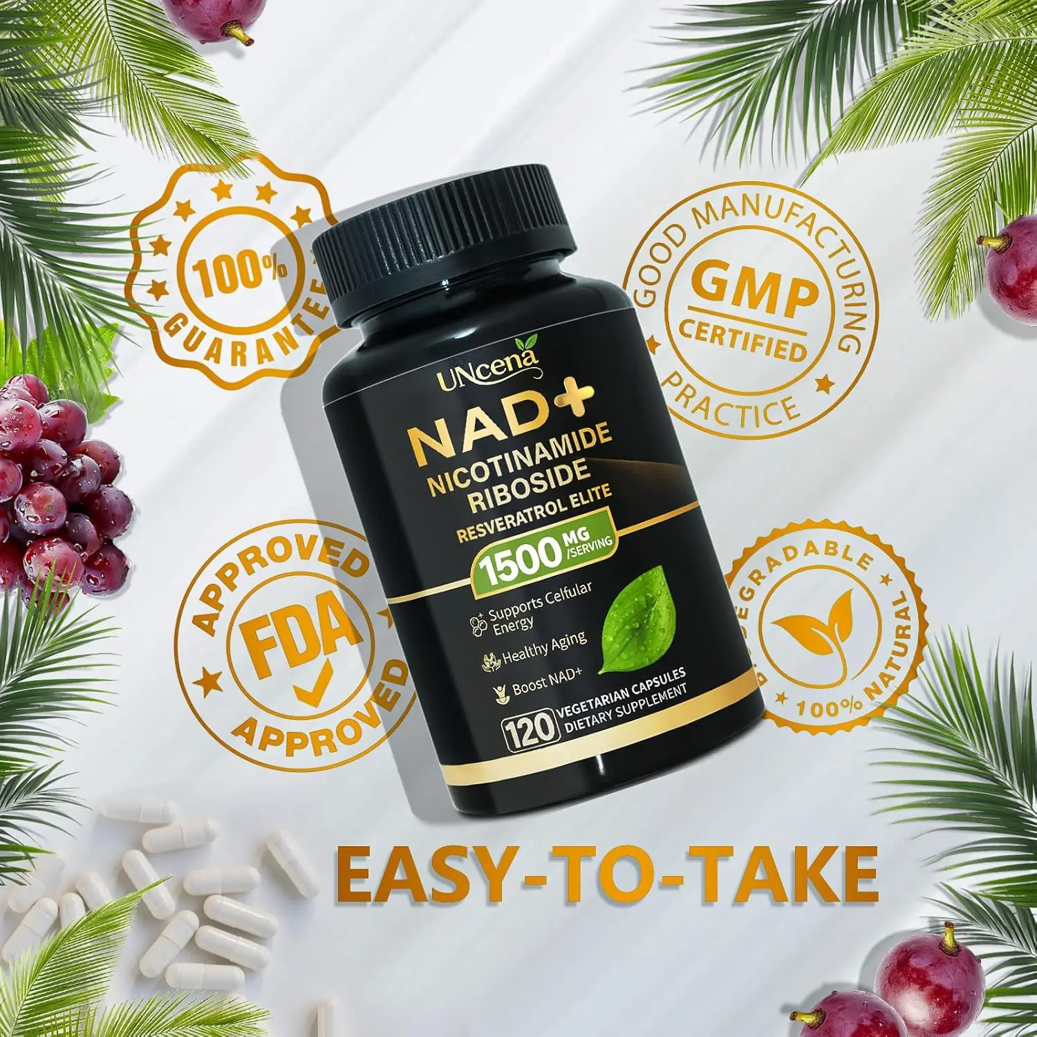 NAD+ Advanced - NAD+ Supplement for Energy & Healthy Aging - 1500mg