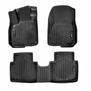 【fathersdaygift】VEVOR Automotive Floor MatsFits for Honda CR-V (Hybrid Models) 2017-20223 pcs Front and 2nd Row LinersAll Weather Custom Fit TPE Vehicle Floor MatsEasy to Clean Floor Liners for SUVBlack