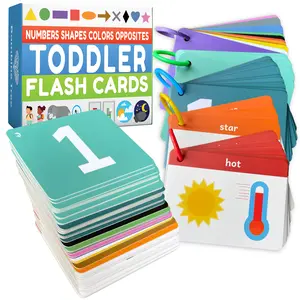 Toddler Flash Cards - Learn Colors, Numbers, Shapes, Opposites on Thick Jumbo Flashcards for Early Learners - Teacher Designed for Preschool, Kindergarten & Toddlers