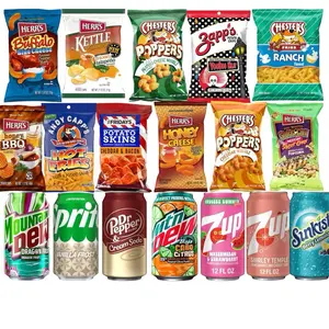 Chips and Soda Variety Pack- 5 Assorted Chip and 5 Assorted Drinks- Herrs, Cheetos, Mountain Dew, 7up, and more