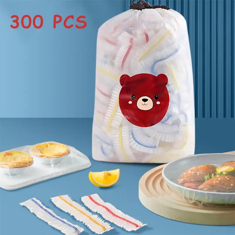 300pcs Plastic Cling Wrap Stretch Sheets - Microwaveable Kitchen Cookware, Portable Food Cover for Meal Prep, High-Quality Aluminum Foil, Spiderweb Party Decor Set, Ideal Gift for Cooking Enthusiasts