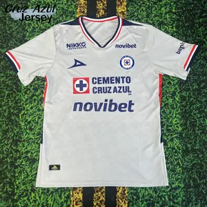 2526 Mexico League  Cruz Azul Away White Home Blue Short Sleeve Top Football Jerseys LIGAMX Fan Edition