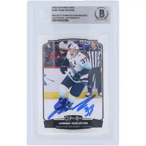 Yanni Gourde Seattle Kraken Autographed 2020-23 Upper Deck O-Pee-Chee #188 Beckett Fanatics Witnessed Authenticated Card - Fanatics Authentic Certified