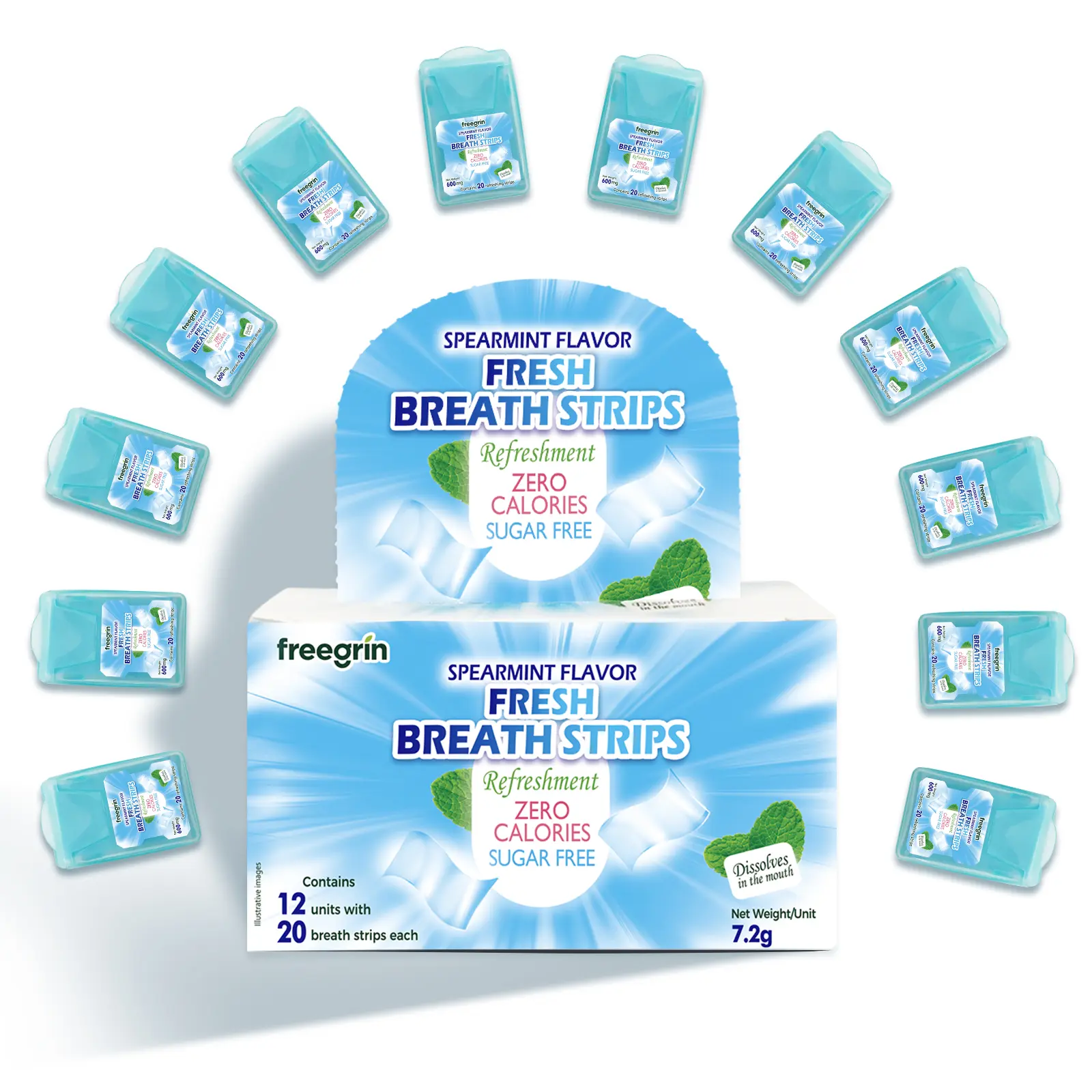 Fresh Breath Strips 4 Flavor Pack | Sugar Free Dissolving Mouth Strips for Instant Fresh Breath  Mouthwash  Oral