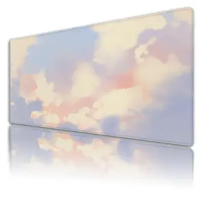 Yeuss Gaming Mouse Pad Purple, Big Mouse Pads Desk Pad for Women Office Decor Office Desk Mats, Pad for Mouse Waterproof Non-Slip Rubber Base, 35.4 X 15.4 inch for Work/Game/Office/Home Flowers