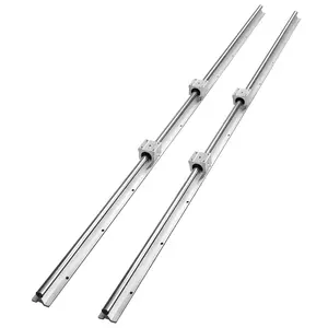 VEVOR Linear Guide Rail Set, TikTokShopBlackFriday, SBR16 1500mm, 2 PCS 59 in/1500 mm SBR16 Guide Rails and 4 PCS SBR16UU Slide Blocks, Linear Rails and Bearings Kit for Automated Machines DIY Project CNC Router Machines