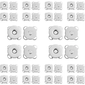 20 Sets Plum  Snaps Buttons for Sewing Supplies 15mm Purse Snap Clasps Button for Sewing, Craft, Bags, Clothes, Leather ()